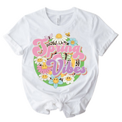 Spring Vibes Circular Floral Tee