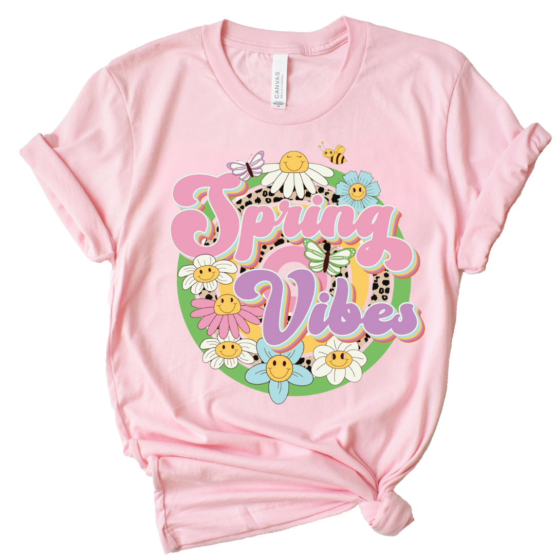 Spring Vibes Circular Floral Tee