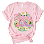 Spring Vibes Circular Floral Tee