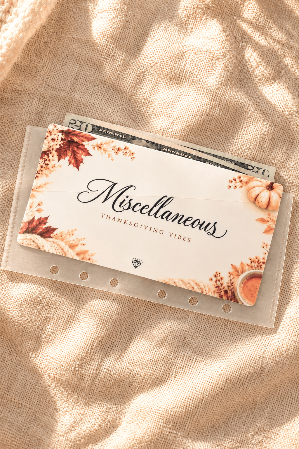 Thanksgiving Vibes | Cash Envelope Inserts - ShimmerMe.xo