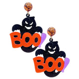 Boo Ghost Acrylic Halloween Earrings