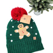 Knit Christmas Beanie Gingerbread - Shimmer Me
