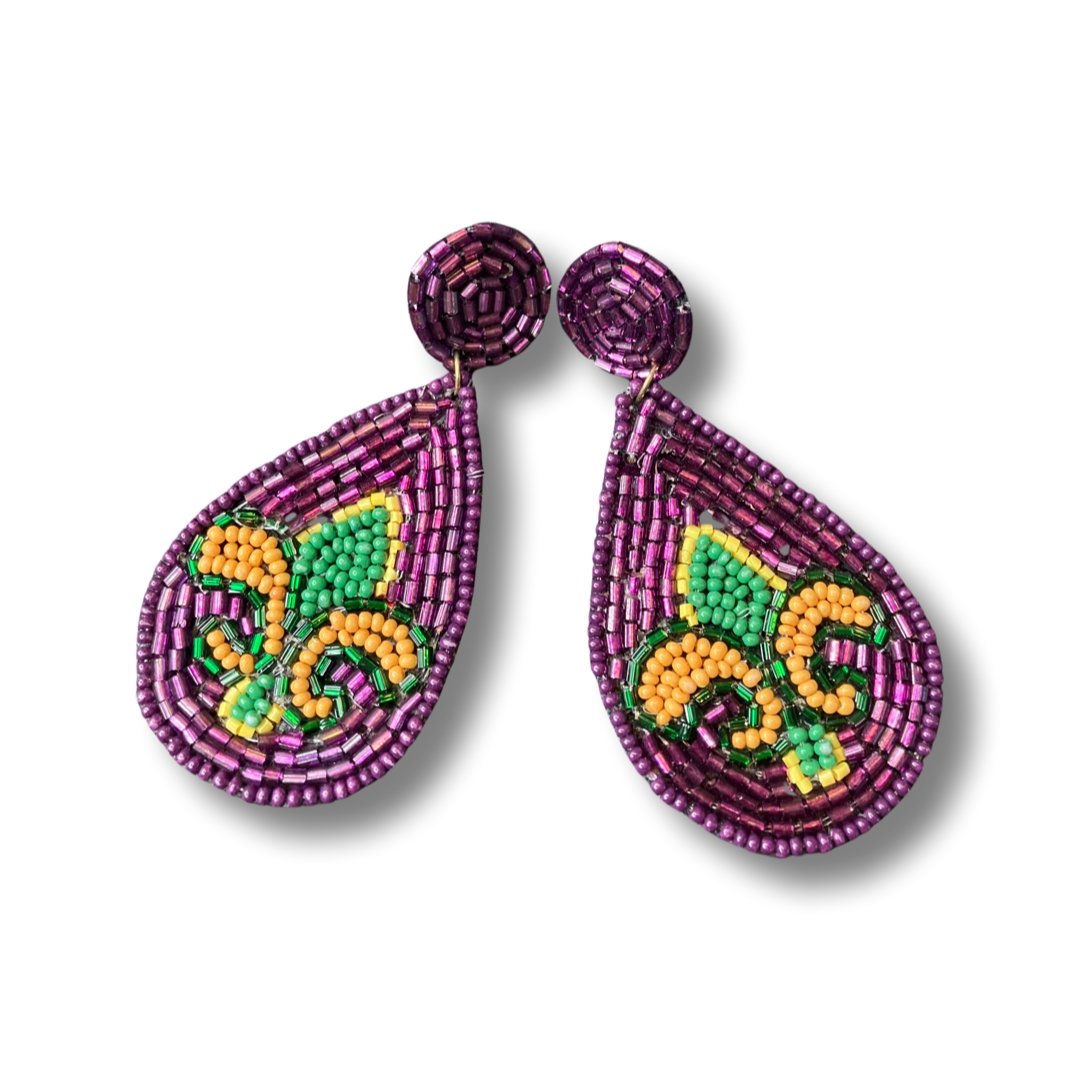Mardi Gras Earrings - Shimmer Me