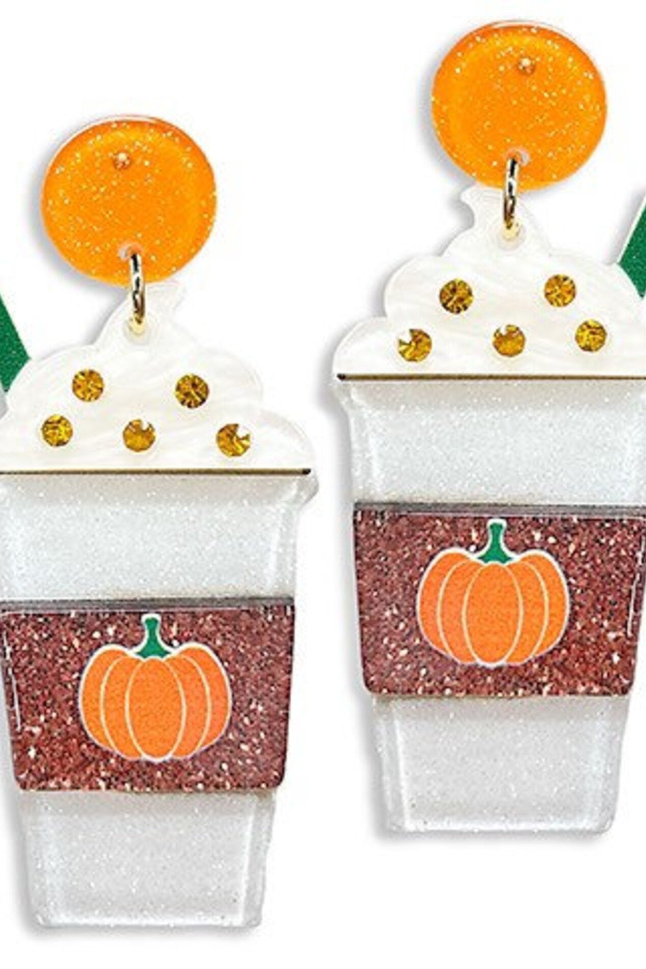 Pumpkin spice latte Earrings - Shimmer Me