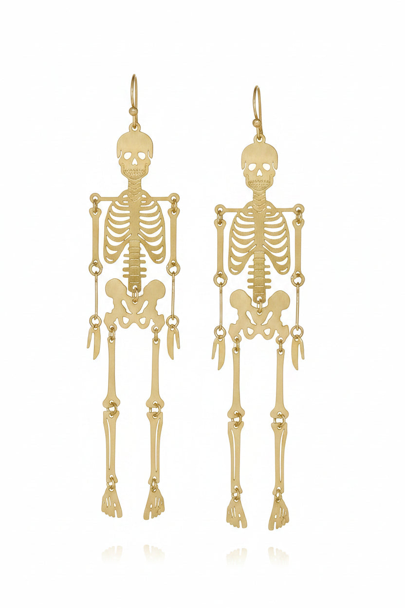 Skeleton Halloween Earrings - Shimmer Me